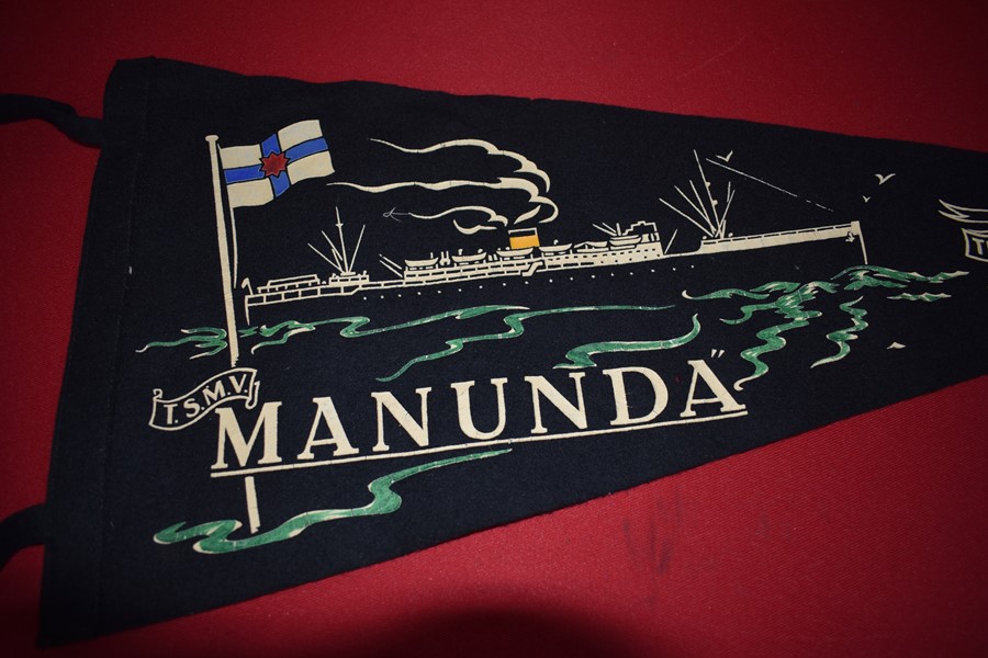 AUSTRALIAN NAVY PENNANT TSMV MANUNDA-SOLD